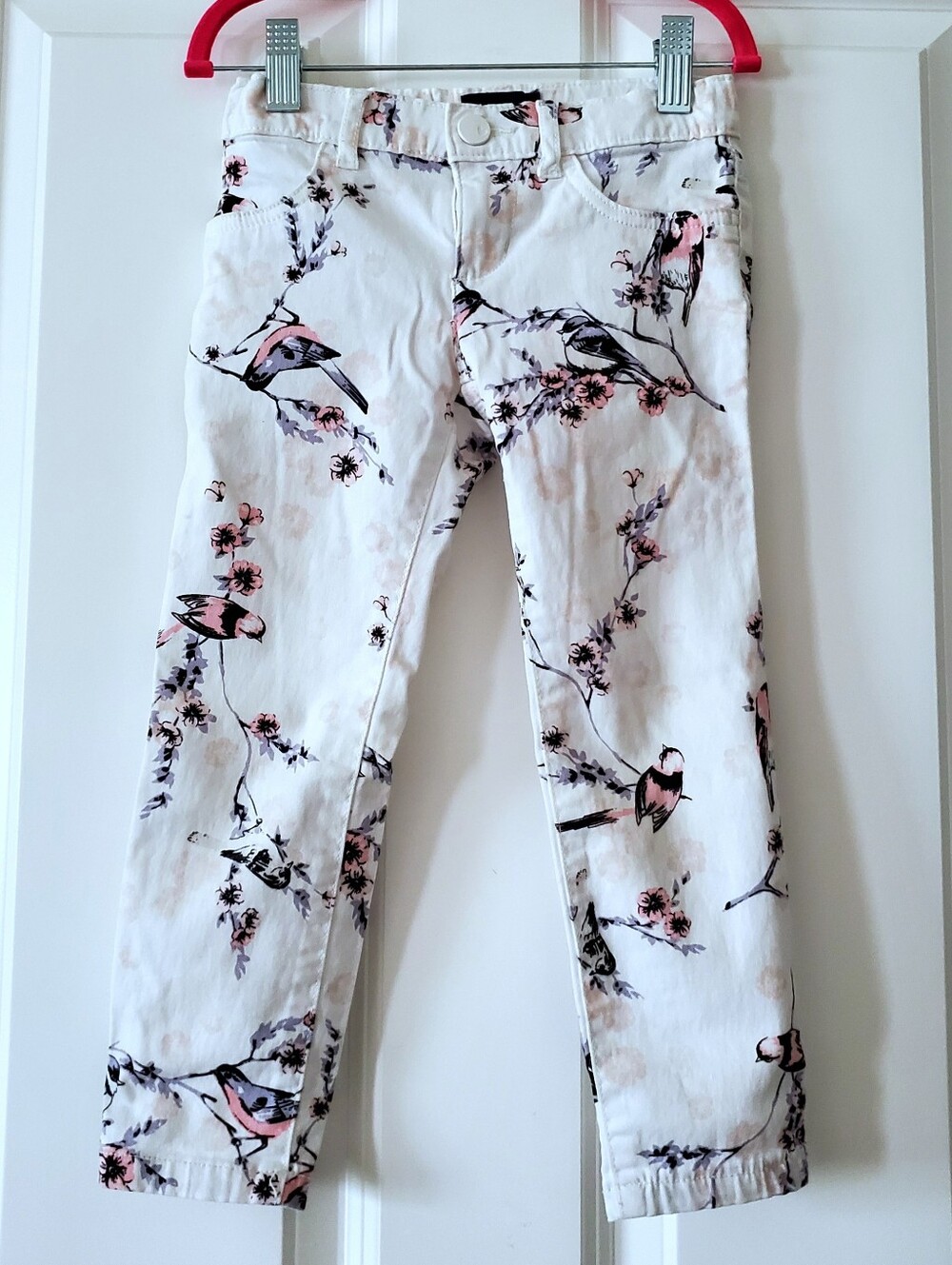 Children's Place Girl's Adjustable Waist Printed Skinny Jeans